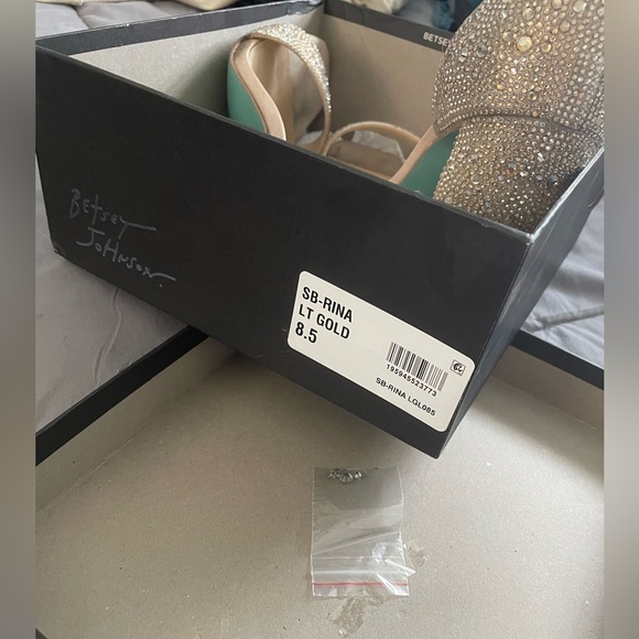 Betsey Johnson Champagne Heels - Picture 2 of 3